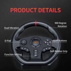 Anunnaki Pxn V900 Direksiyon Seti Çift Motorlu Titreşim Özelliği Kolay Sabitlenir Uzun Ömürlü Xbox Pc PS Uyumlu Set