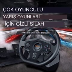 Anunnaki Pxn V900 Direksiyon Seti Çift Motorlu Titreşim Özelliği Kolay Sabitlenir Uzun Ömürlü Xbox Pc PS Uyumlu Set
