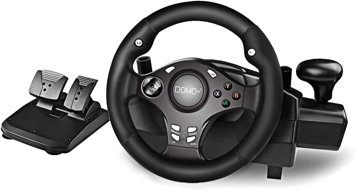 Anunnaki Doyo R270 Direksiyon Seti Çift Motorlu Titreşim Özelliği Kolay Sabitlenir Uzun Ömürlü Xbox Pc PS Uyumlu Set Gerçekçi Oyun Deneyimi