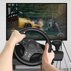 Anunnaki Doyo R270 Direksiyon Seti Çift Motorlu Titreşim Özelliği Kolay Sabitlenir Uzun Ömürlü Xbox Pc PS Uyumlu Set Gerçekçi Oyun Deneyimi