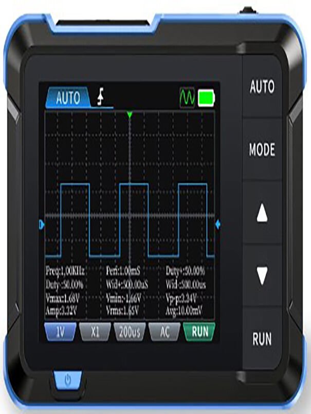 FNIRSI DSO153 Dijital Taşınabilir Osiloskop, 1MHz/200KHz Bant Genişliği, Sinyal Jeneratörü
