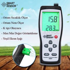 Smart Sensor AS847 Problu Sıcaklık ve Nem Ölçer