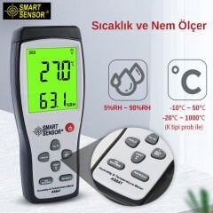 Smart Sensor AS847 Problu Sıcaklık ve Nem Ölçer