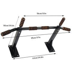 AL1030 Duvar Barfiksi Sünger Tutamaçlı Duvara Monte Barfiks Aleti Barfix Çekme Spor Aleti