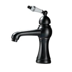 Retro Tezgah Üstü Lavabo Bataryası Antika Siyah Musluk Batarya