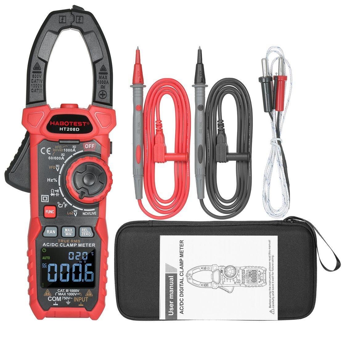HABOTEST HT208D 1000A AC/DC True Rms Dijital Pensampermetre