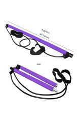Direnç Lastiği Barlı Direnç Bandı 92cm Yoga Pilates Barı Mor
