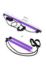 Direnç Lastiği Barlı Direnç Bandı 92cm Yoga Pilates Barı Mor