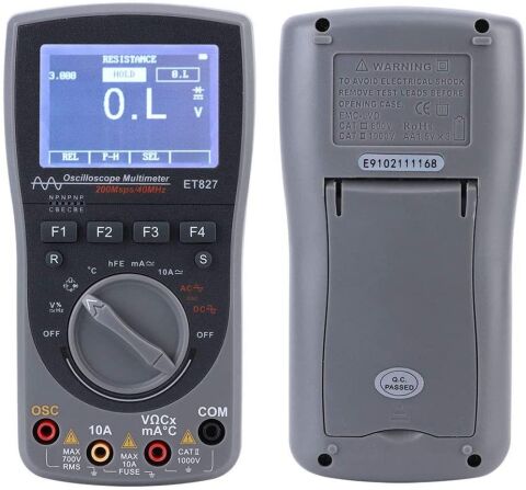 2 in 1 40MHz 200Mbps RMS Akıllı Osiloskop Multimetre Test Cihazı Elektrik Ölçer
