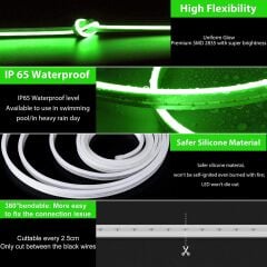 Anunnaki NEON LED ŞERİT YEŞİL 5 METRE 12 VOLT LED