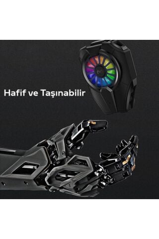 Dl06 Rgb Led Cep Telefon Soğutma Fanı Radyatör Soğutucu Fan