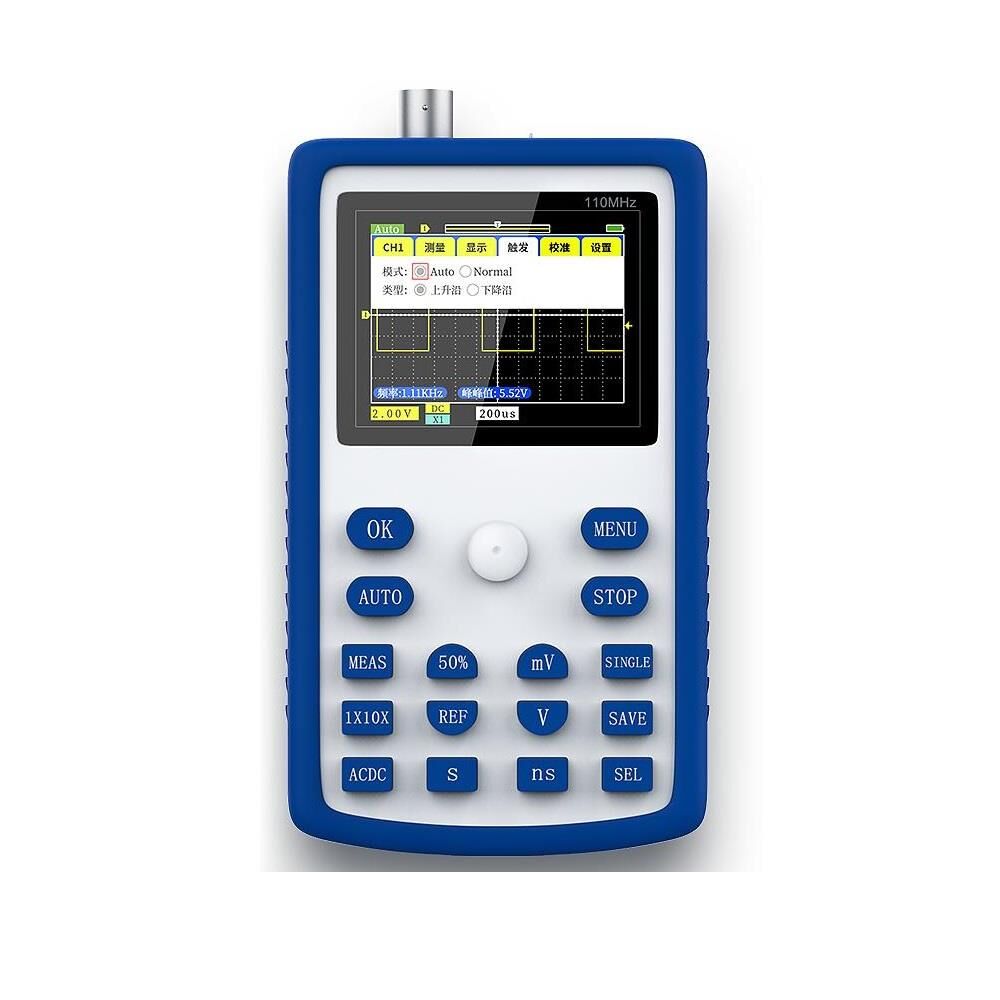 FNIRSI-1C15 Profosyenel Dijital Osiloskop 500MS / s Örnekleme Hızı 110MHz Analog Bant Genişliği
