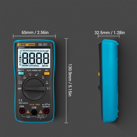 ANENG 8008 LCD Ekran 6000RMS Dijital Multimetre