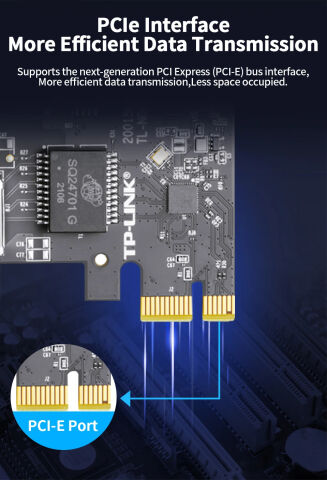 TL-NG421 PCIe 2.5G LAN Kartı | Wake on LAN (WOL) Destekli Ethernet Adaptörü