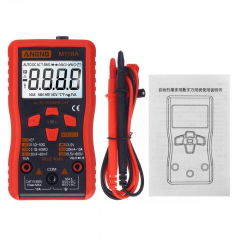 ANENG M118A LCD Ekran Mini Dijital Multimetre