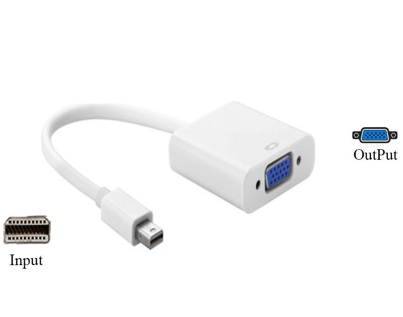 MiniDP Mini DisplayPort To VGA Dönüştürücü Çevirici Adaptör Mini Display Port'dan Vga'ya