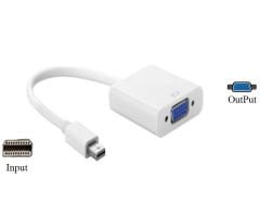 MiniDP Mini DisplayPort To VGA Dönüştürücü Çevirici Adaptör Mini Display Port'dan Vga'ya