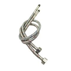 Flex Hortum 3/8'' Erkek 1/2'' Dişi 60cm 3/8-1/2 M/F Paslanmaz Çelik Örgülü 2 Adet Sıcak Soğuk Renkli
