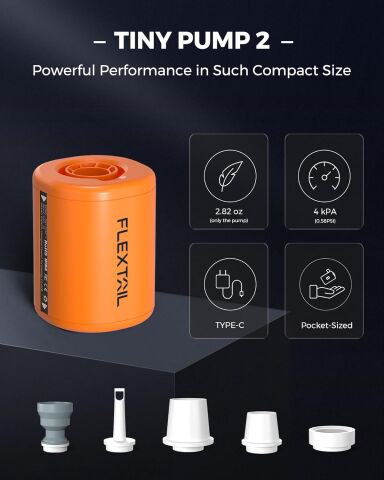 Elektronik Şarjlı Hava Pompası ve Giysi Vakumu Tiny Pump2 X Şişirme ve Vakumlama Aleti