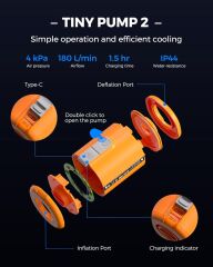 Elektronik Şarjlı Hava Pompası ve Giysi Vakumu Tiny Pump2 X Şişirme ve Vakumlama Aleti