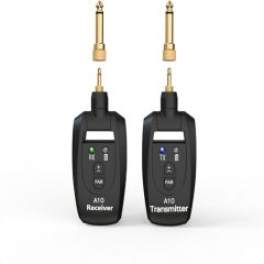 Anunnaki A10 Kablosuz Gitar Vericisi 2.4GHz 6,35mm ve 3,5mm Jak, 250 Derece Döner Fiş