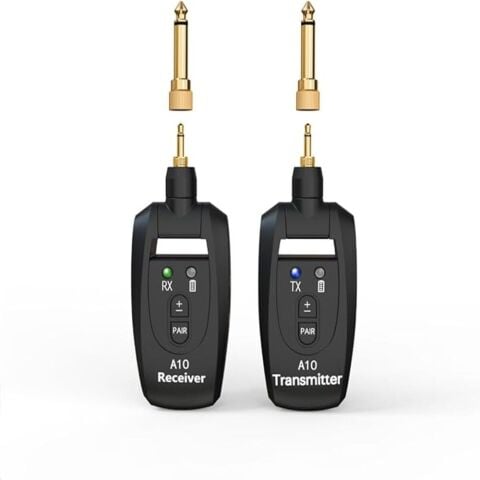 Anunnaki A10 Kablosuz Gitar Vericisi 2.4GHz 6,35mm ve 3,5mm Jak, 250 Derece Döner Fiş