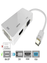 MiniDP to VGA-HDMI-DVI Çevirici Dönüştürücü Adaptör