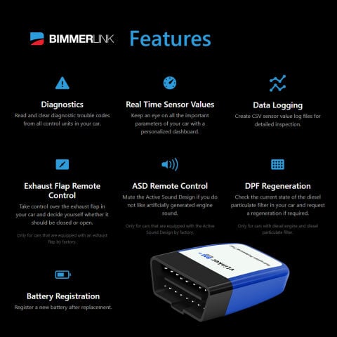 Soylu Elektronik BMW Uyumlu Arıza Tespit Cihazı Vlinker BM+ V2.2 Bt4.0 Bimmercode IOS Android