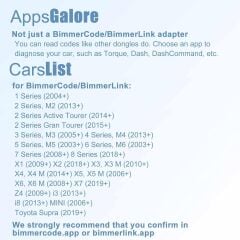 Soylu Elektronik BMW Uyumlu Arıza Tespit Cihazı Vlinker BM+ V2.2 Bt4.0 Bimmercode IOS Android