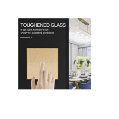 ALFA 1xTouch Gold Kristal Led Panel Tek Tuşlu Dokunmatik Duvar Işık Anahtarı Komütatör