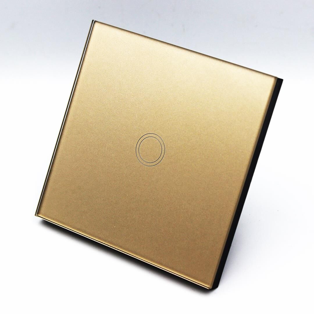 ALFA 1xTouch Gold Kristal Led Panel Tek Tuşlu Dokunmatik Duvar Işık Anahtarı Komütatör