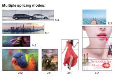 2x2 Video Wall Controller Duvar Ekran Genişletici 1 Giriş 4 Çıkış Ekran Bölme Birleştirme