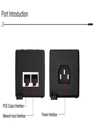 Anunnaki AN1030 Gigabit PoE Injector | 30W 1000Mbps IEEE802.3af/at IP Kamera Network Güç Adaptörü