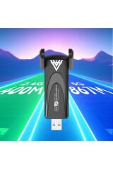 1300 Mbps Usb WiFi 6 Adaptör 2.4G+5G ve Bluetooth 5.4 Tak Çalıştır Çift Antenli Wifi Dongle