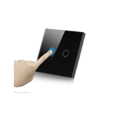 ALFA 3xTouch Siyah Kristal Led Panel Tek Tuşlu Dokunmatik Duvar Işık Anahtarı Komütatör