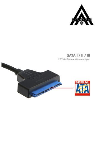 USB Type-C SATA 3.0 Dönüştürücü Kablo | 2.5inç SSD HDD Disk Bağlantı Adaptörü 6Gbps Tak-Çalıştır