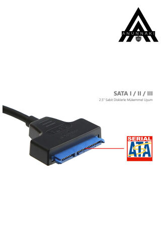 USB Type-C SATA 3.0 Dönüştürücü Kablo | 2.5inç SSD HDD Disk Bağlantı Adaptörü 6Gbps Tak-Çalıştır