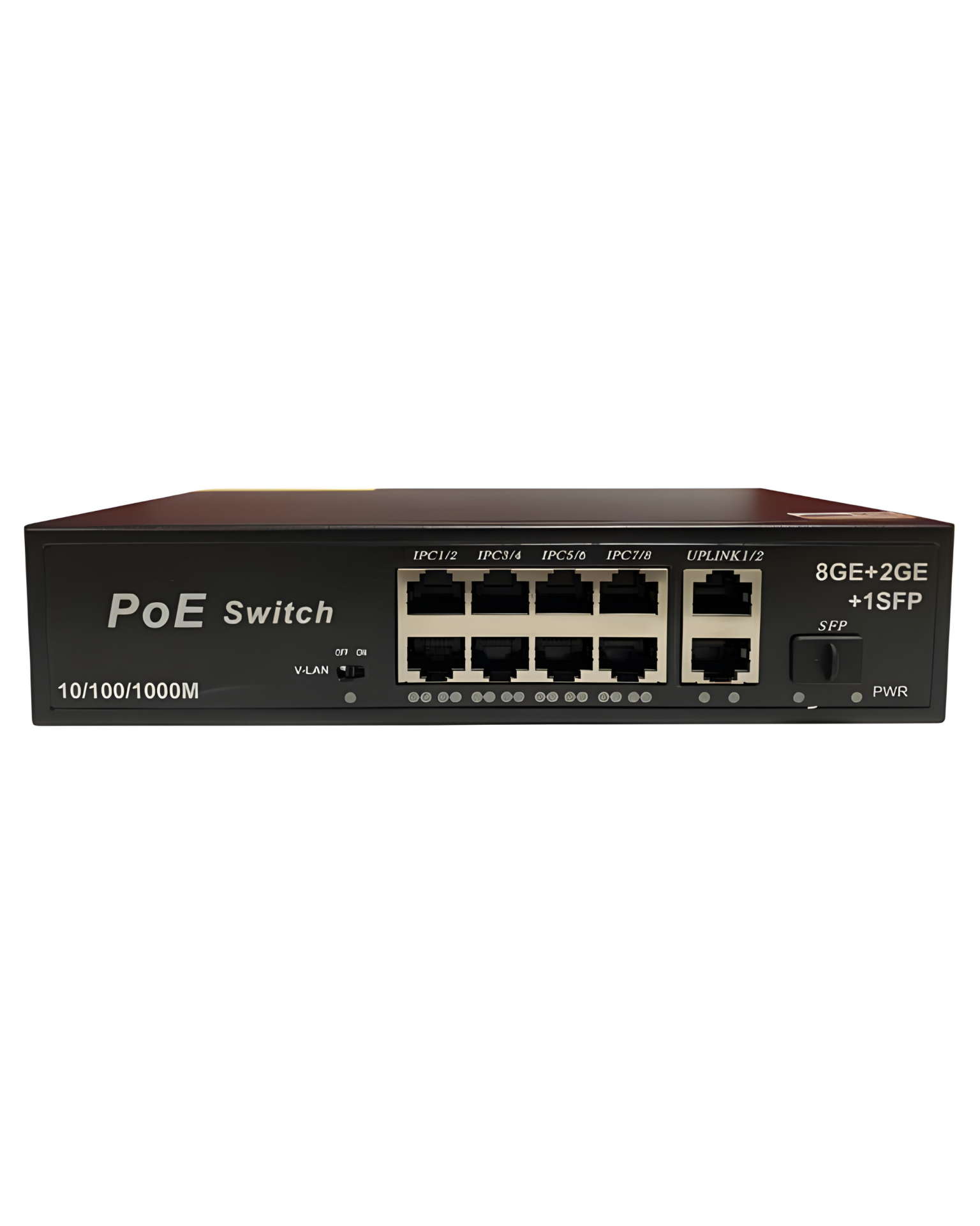 Anunnaki 3038GE 8 Port Gigabit PoE Switch 22Gbps, 120W Güç 2 Uplink+SFP AI Watchdog VLAN