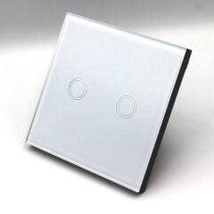 ALFA Wifi2xTouch Beyaz Wifi Kristal Led Panel İki Tuşlu Dokunmatik Anahtar Duvar Işık Komütatör