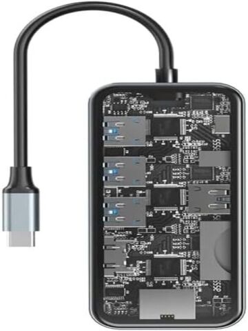HC-87 Type-c to usb PD 100Watt RJ45 Ethernet USB Çoklayıcı Çevirici USB AUX Mikro Macbook Uyumlu