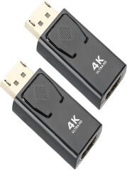 Displayport to Hdmi Mini Siyah 4k 30hz Dp to hdmı Kablo Displayport Çevirici Dönüştürücü