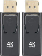 Displayport to Hdmi Mini Siyah 4k 30hz Dp to hdmı Kablo Displayport Çevirici Dönüştürücü