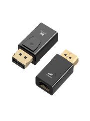 Displayport to Hdmi Mini Siyah 4k 30hz Dp to hdmı Kablo Displayport Çevirici Dönüştürücü