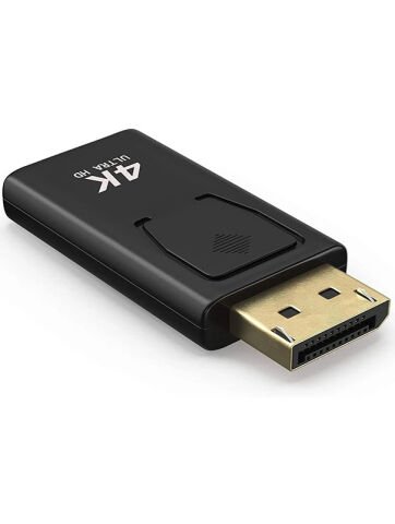 Displayport to Hdmi Mini Siyah 4k 30hz Dp to hdmı Kablo Displayport Çevirici Dönüştürücü