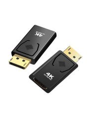 Displayport to Hdmi Mini Siyah 4k 30hz Dp to hdmı Kablo Displayport Çevirici Dönüştürücü