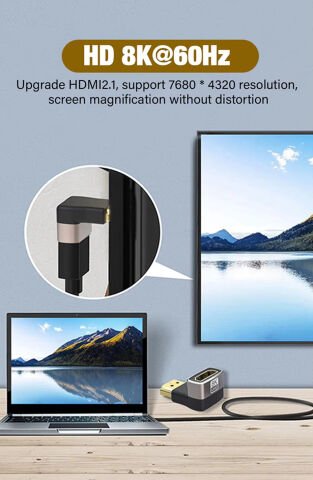 Anunnaki 90 Derece HDMI Çevirici Dönüştürücü 8K