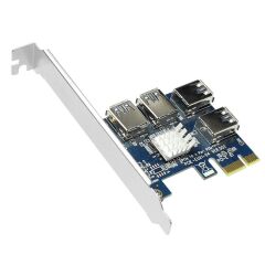 PCI Express Çoklayıcı 1x4 16X Yuva PCI-E Genişletici Yükseltici Kart Çoğaltıcı