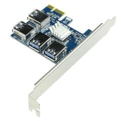 PCI Express Çoklayıcı 1x4 16X Yuva PCI-E Genişletici Yükseltici Kart Çoğaltıcı