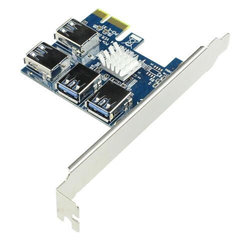 PCI Express Çoklayıcı 1x4 16X Yuva PCI-E Genişletici Yükseltici Kart Çoğaltıcı