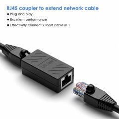 Anunnaki RJ45 Coupler Extender Ethernet Kablo Bİrleştirici Adaptör - CAT5/CAT6 Uyumlu Tak-Çalıştır